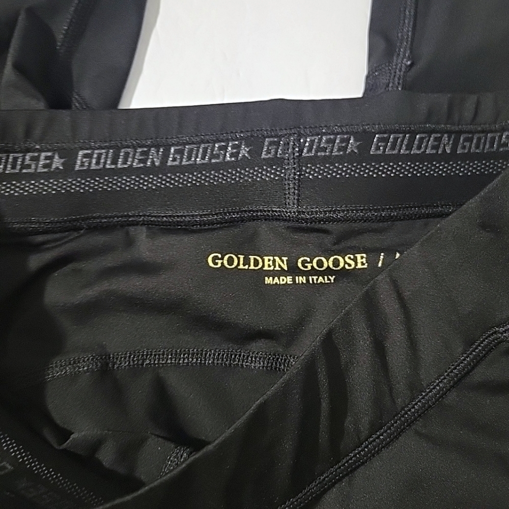 Golden Goose Women's Logo Print Cropped Leggings Size Medium - Picture 9 of 16